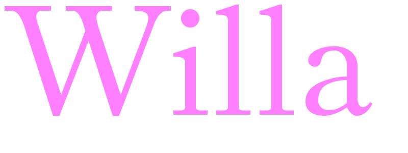 Willa - girls name