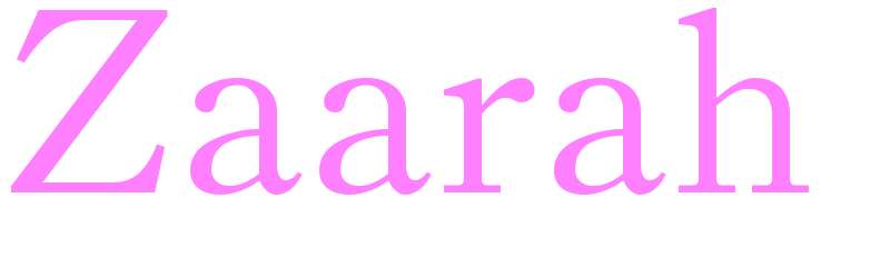 Zaarah - girls name