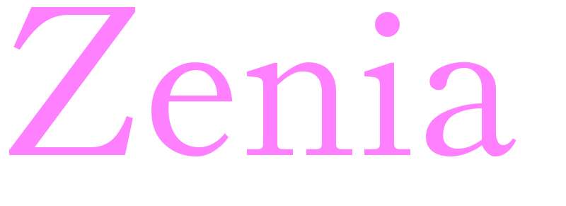 Zenia - girls name